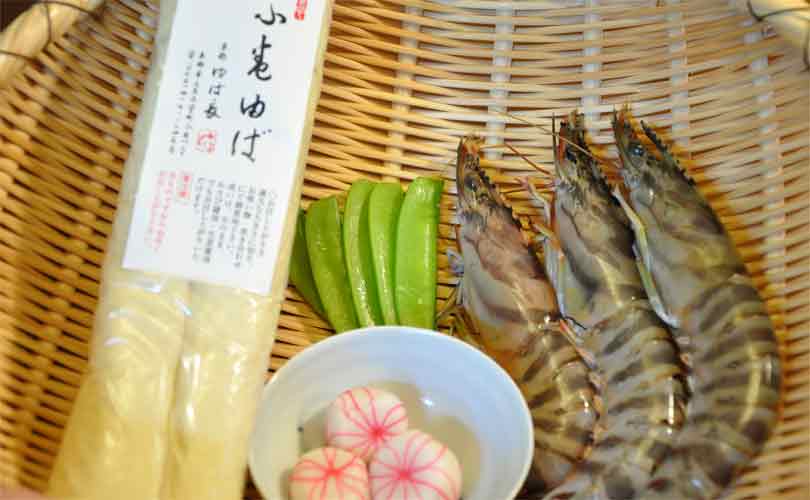 生小巻ゆばのお吸い物（レシピ材料）