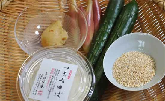 つまみゆばとキュウリの酢の物（湯葉のレシピ材料）