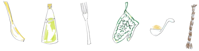 レシピ道具類１（水彩画）