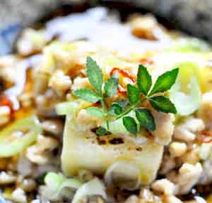 ゆばの鶏そぼろ あんかけ＿京湯葉レシピ