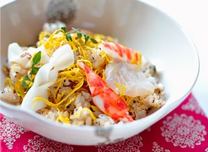 黄ゆばを使ったちらし寿司_京都の食文化